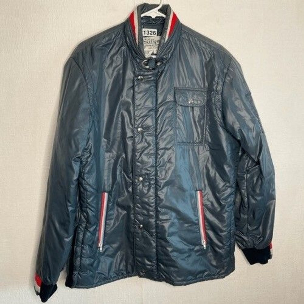 VTG Skitique Custom Ski Clothing 33353 Full Zip SnowSki Jacket Men L Japan Retro